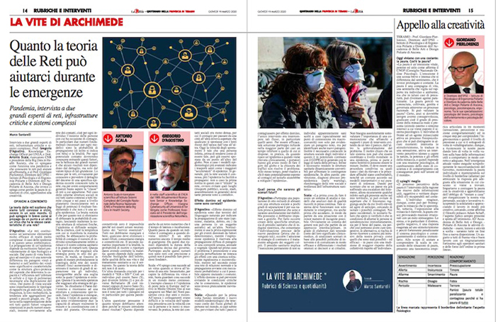 Marco Santarelli La Città del 19-03-2020