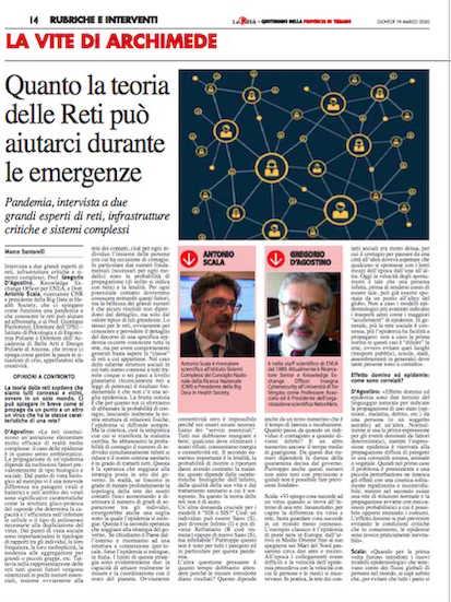 Marco Santarelli La Città 19-03-2020 